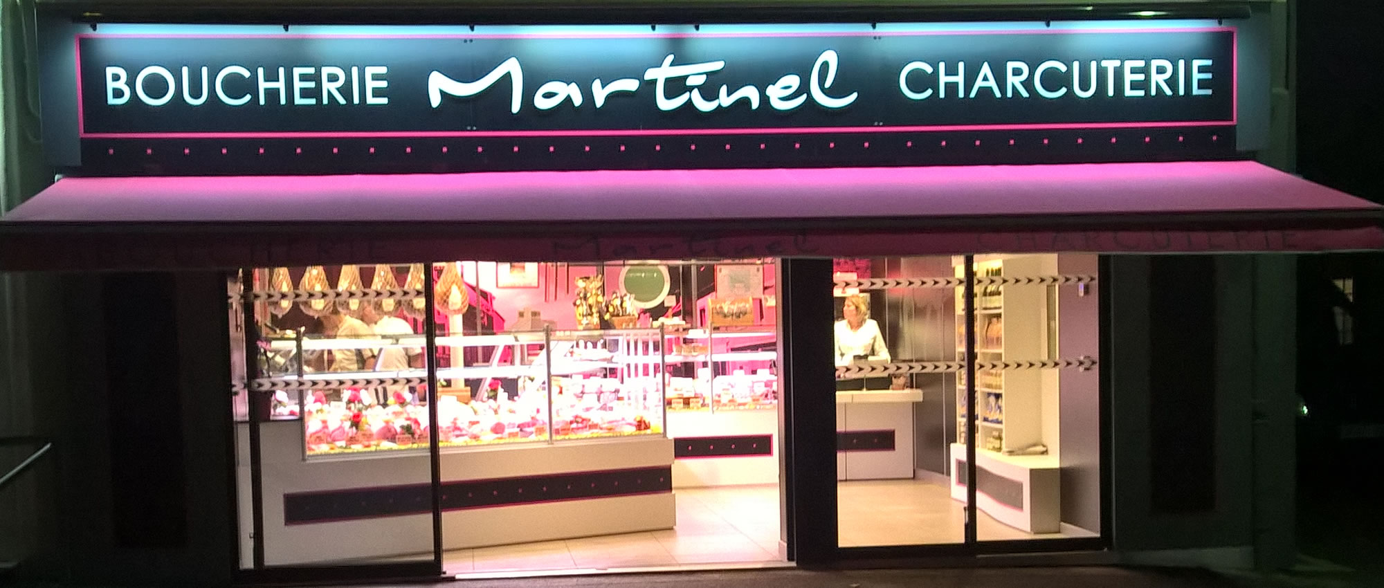 Devanture de la Boucherie-Charcuterie Martinel